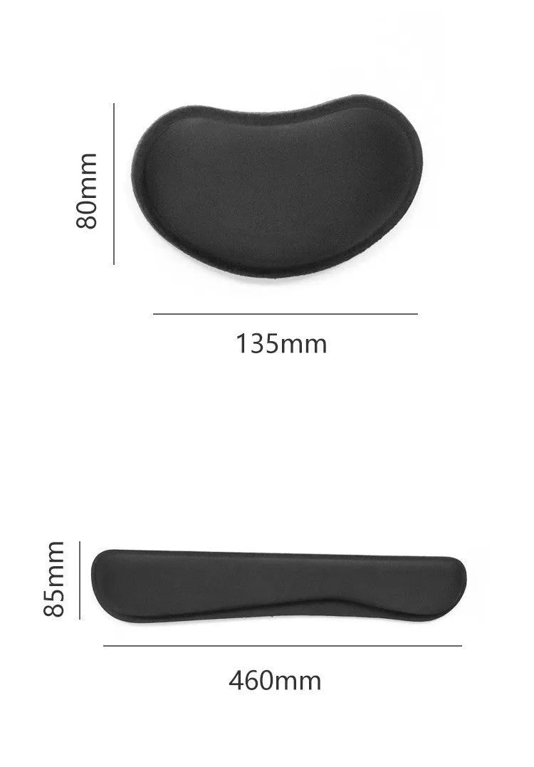 Natural rubber wrist pad hand rest keyboard on desk with non-slip base, 230x190mm size