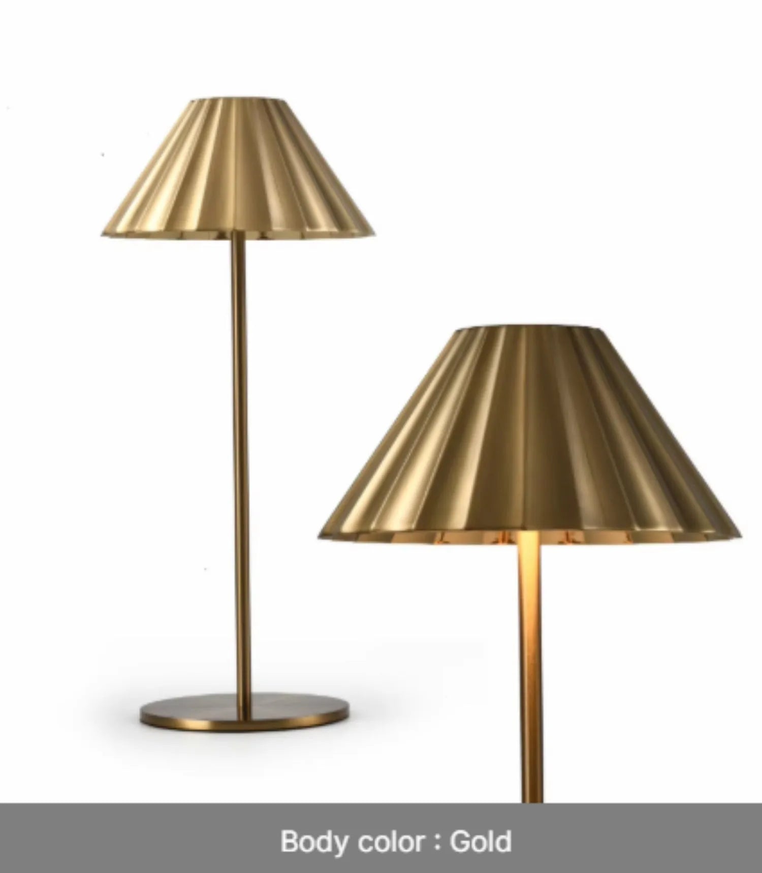 Alloy desk lamp with touch dimmer in black, brown, sand, or white colour options