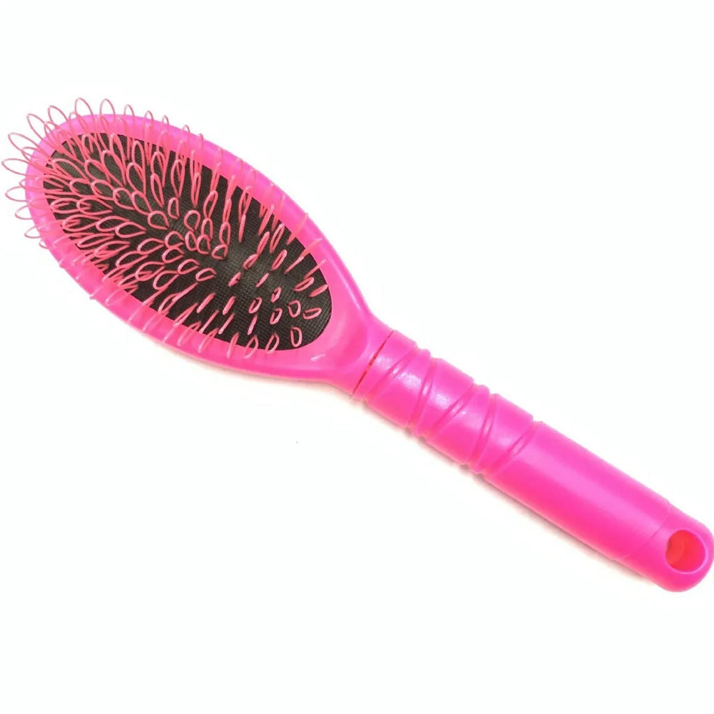 Black ABS plastic airbag comb for hair extensions measuring 22 by 6 centimetres