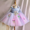 Children's linen pettiskirt princess birthday dress for girls 80-160cm in picture colour