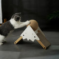 Cat grasping ball toy sisal scratch board 45x20x35cm simple style snow mountain colour