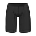 Men's black mesh shorts with seamless design and hip lifting fit