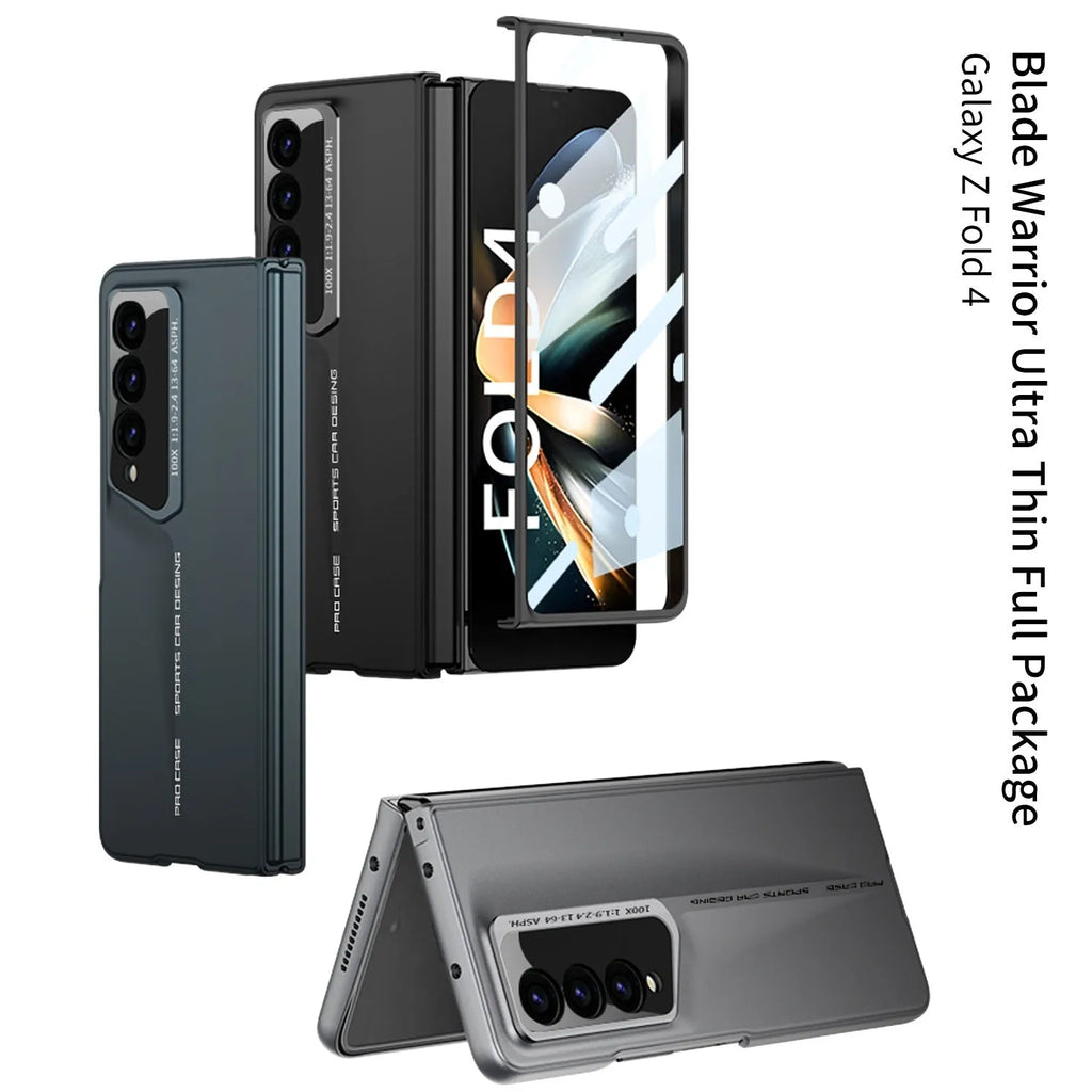 Zfol4 folding blade phone case hard case for Samsung Fold4 frosted PC anti-fall design black colour