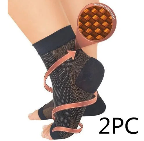 Compression foot sleeve for men women anti fatigue ankle support breathable nylon moisture wicking