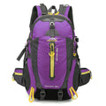 40L nylon hiking backpack in solid colour, outdoor sports rucksack for cross-country walking