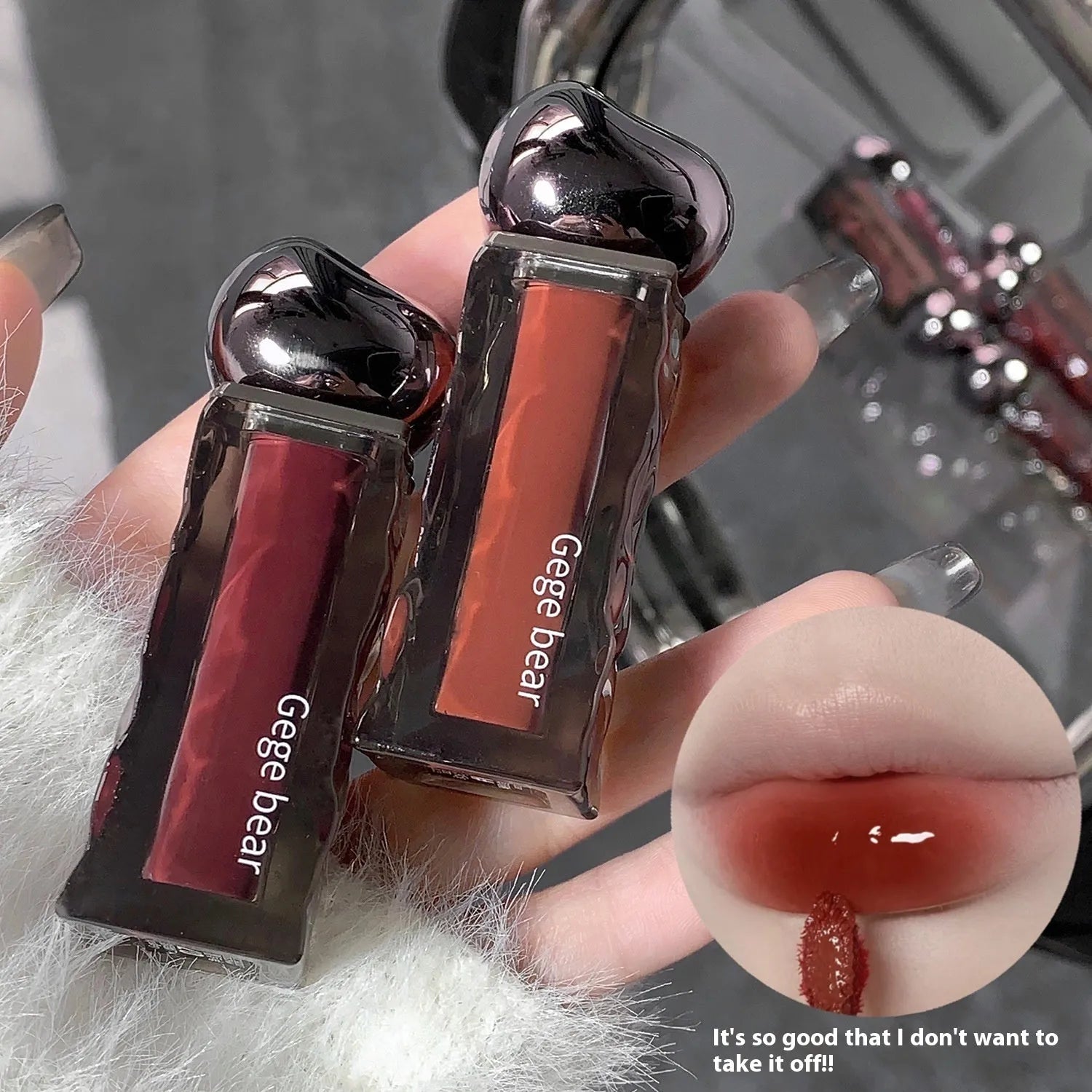 Glacier Lava Lip Lacquer mirror lip gloss in seven colour options with water light formula