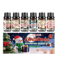 Christmas aromatherapy oil suit showing six diffuser units with 60ml and 10ml bottles