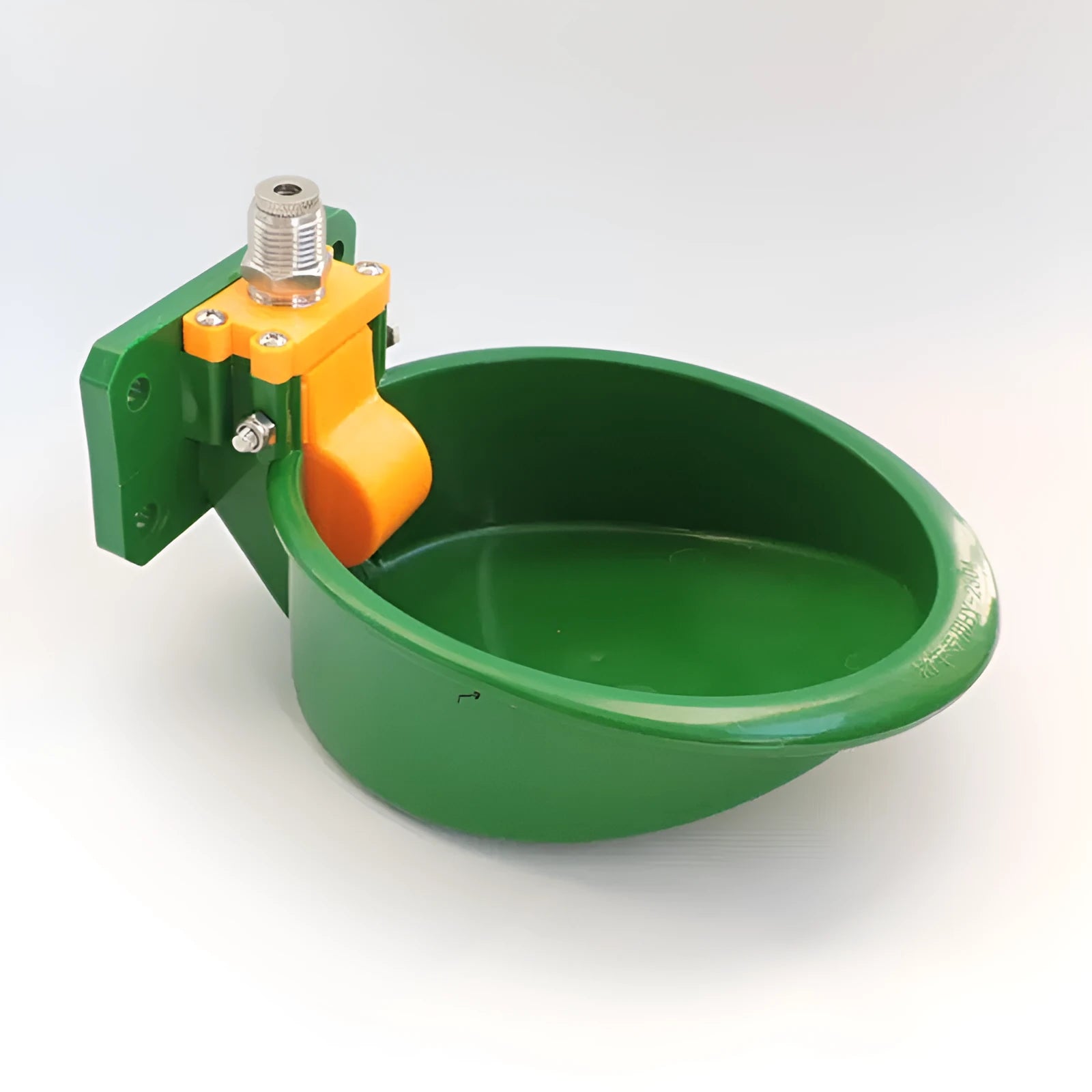 Green plastic automatic drinking bowl for sheep farm hydration system