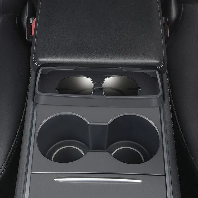 Black silicone glasses case accessory for Tesla Model 3 and Y armrest box