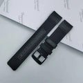 Oxford cloth canvas watch strap shown in camouflage colour, displaying the textured fabric and standard watch lugs.