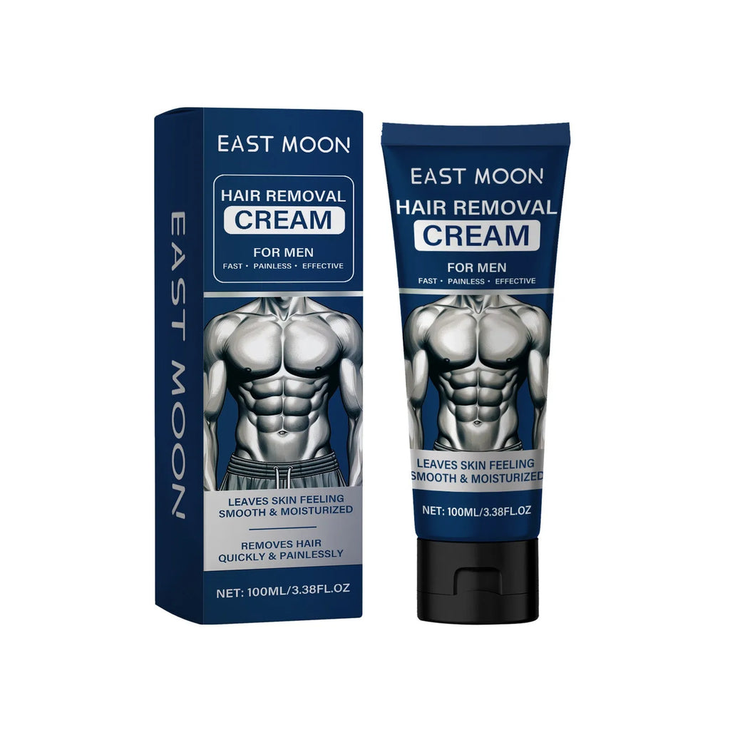 Men's hair removal cream tube with 100ml mild formula for beard and body depilation