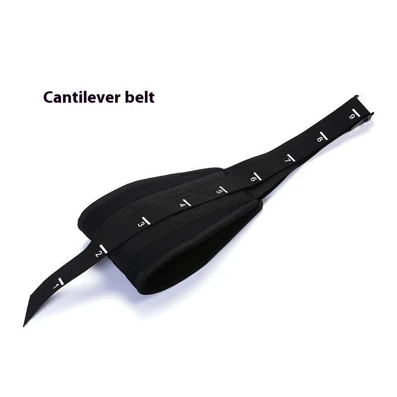 Black elastic cantilever training band pair for horizontal bar abdominal and pull-up exercises
