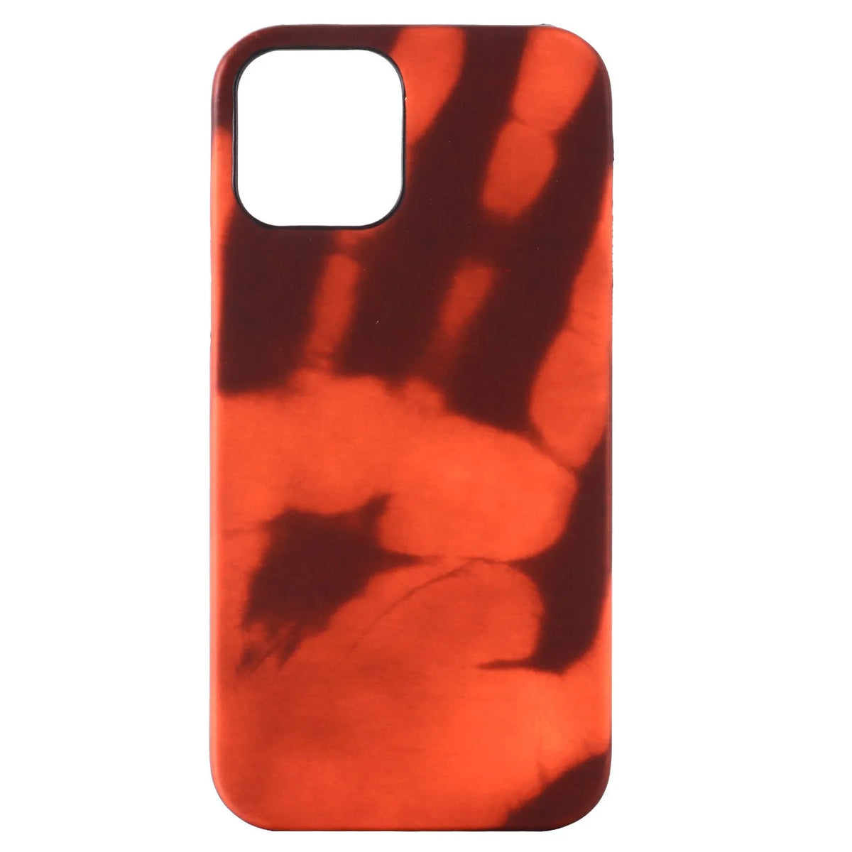 Thermal sensor colour phone case in black to red gradient for iPhone 14 Pro Max