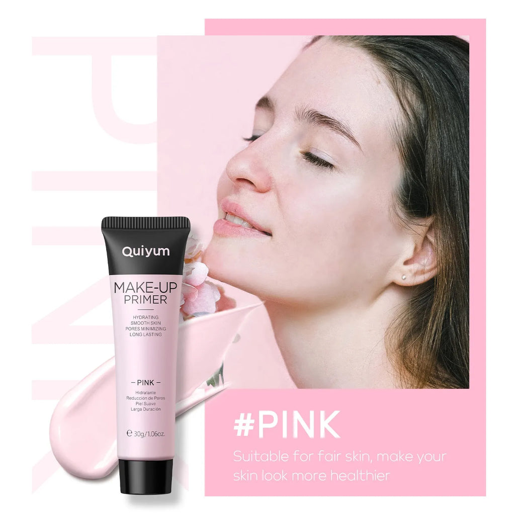 30g colour correcting makeup primer compact in green, pink and purple shades for skin tone correction