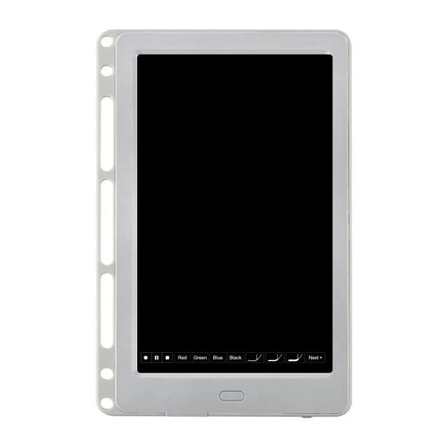 85-inch Master Software electronic writing pad with stitching appearance in blue, showing smart pen.