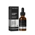 Vitamin C serum 30ml bottle with ascorbic acid, vitamin E, and nicotinamide on a white background