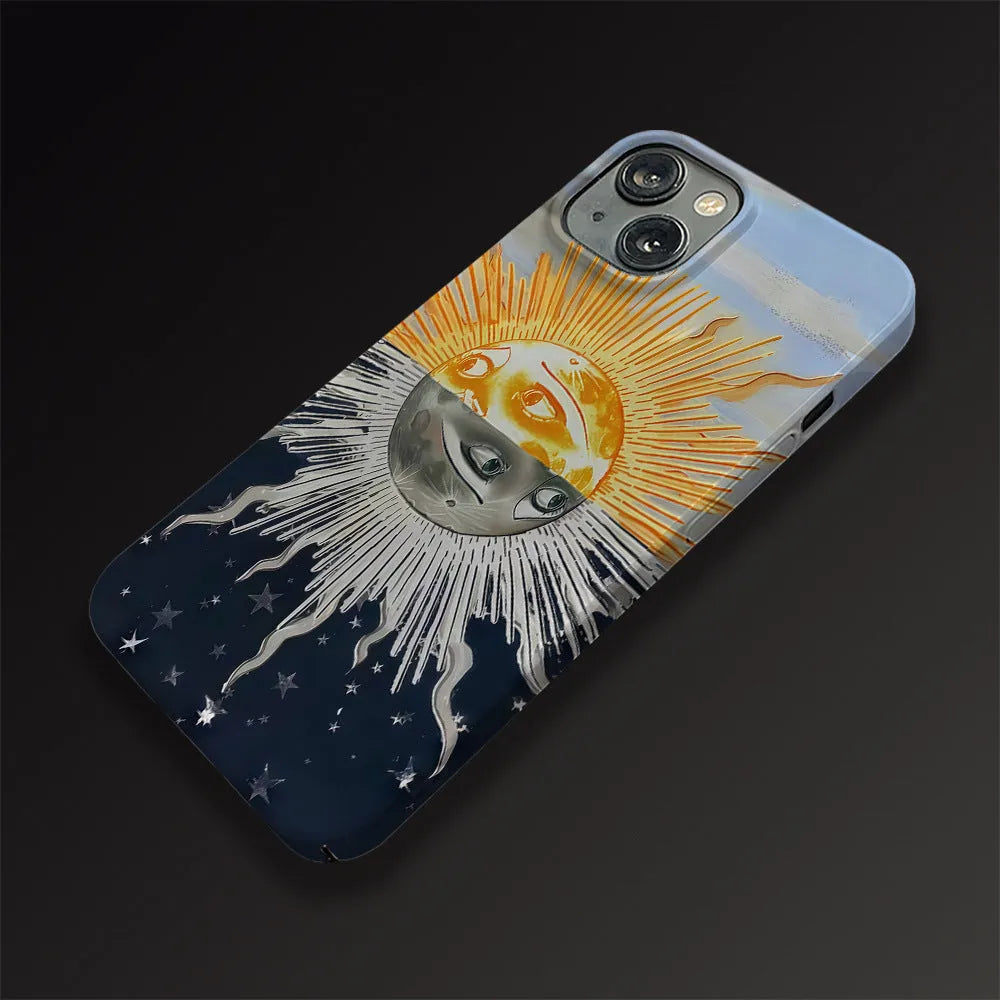 Day And Night Sun Feilin magnetic two-in-one phone case for iPhone with card holder slot, available in glossy and frosted finishes
