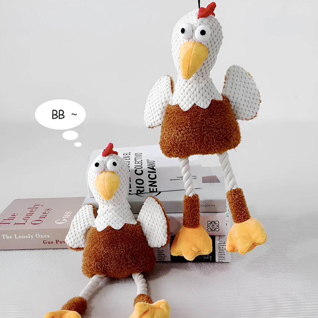 White resistant chew toy for dogs and cats on a plain background.