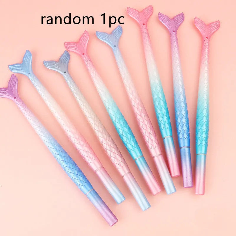 Mermaid-themed ballpoint pen with 0.38mm fine writing tip and colourful cartoon design