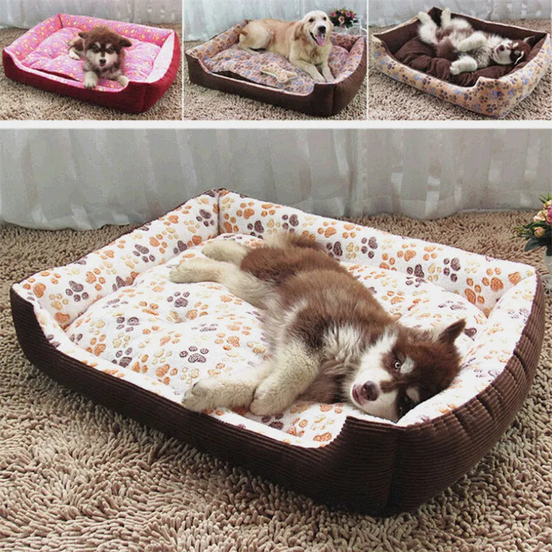 Beige plush bolster dog bed for small pets with raised sides and a removable cover.
