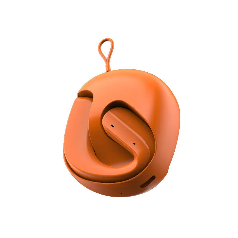 Bluetooth wireless ear hook headset OWS binaural non in-ear design in black