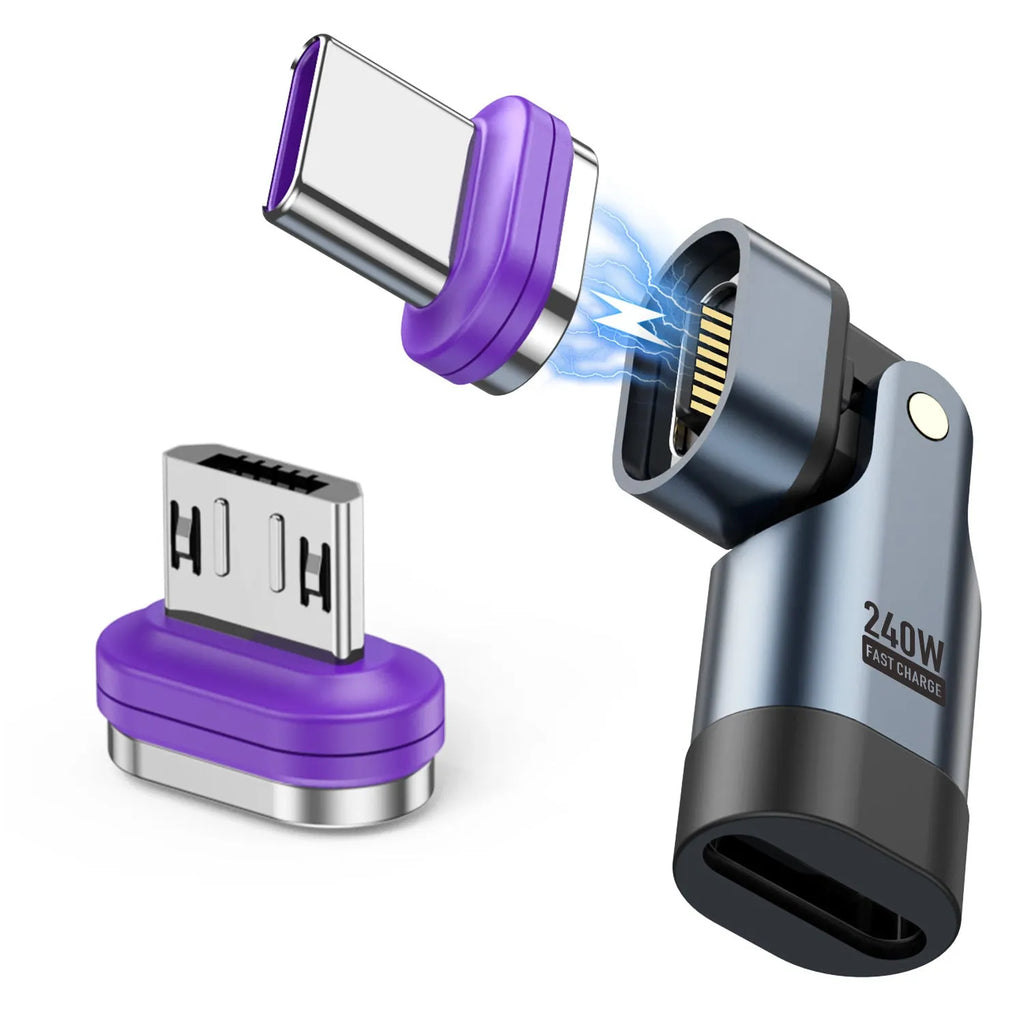 240W PD30 magnetic USB-C adapter with 16pin alloy connector for fast charging