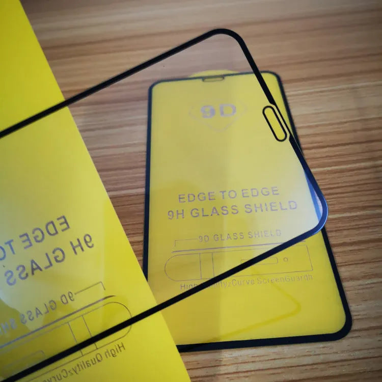Black tempered glass screen protector for Xiaomi smartphones with full coverage design