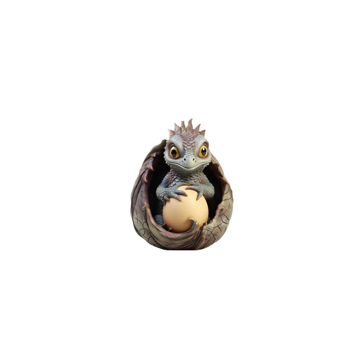 Acrylic dragon egg car hanging ornament with cartoon pattern, four colour options A B C D.