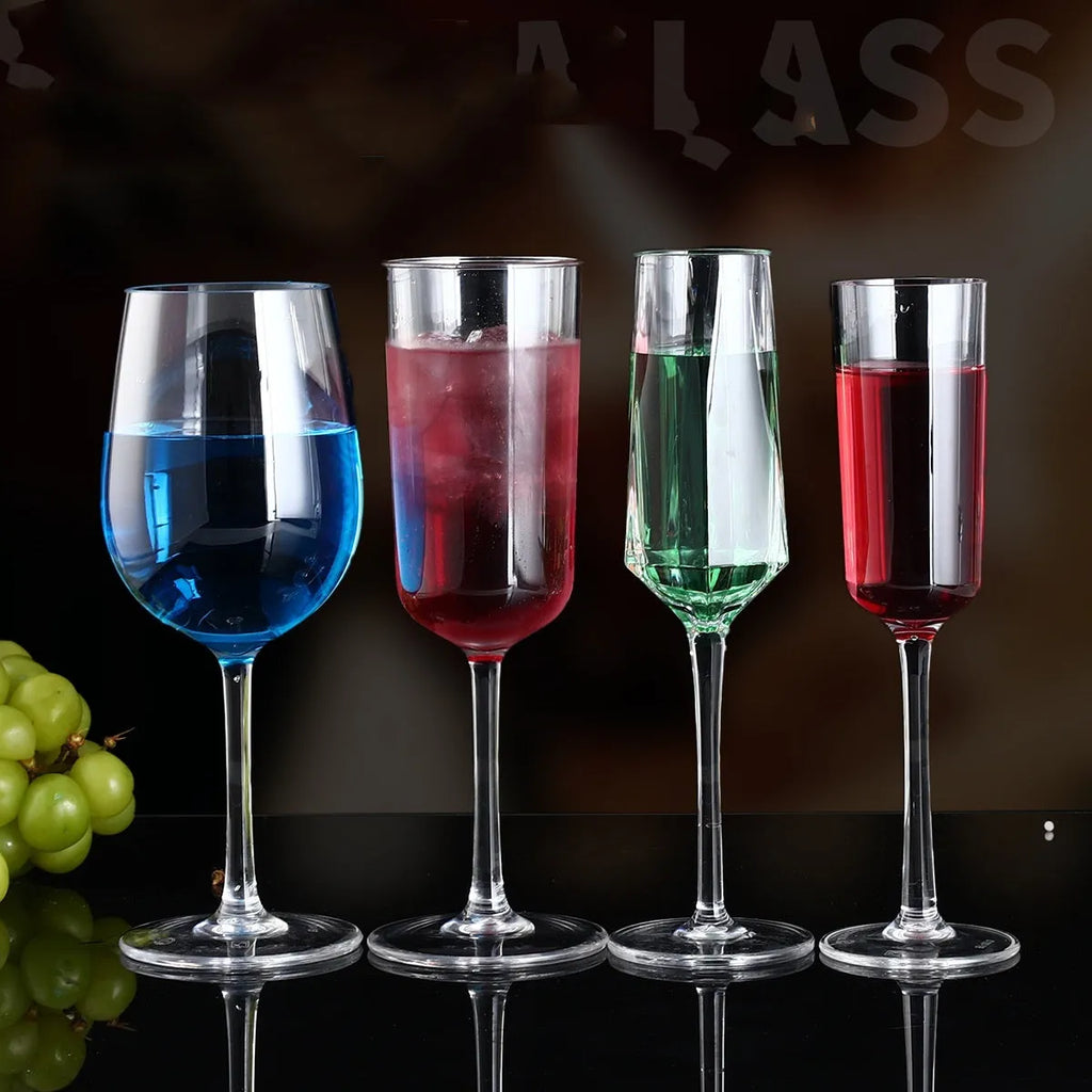 PC acrylic wine glass in modern simple style with 300ml or 550ml capacity