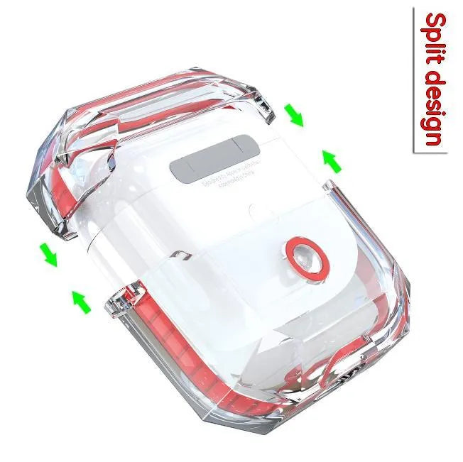 Transparent TPU silicone drop-resistant protective cover for Apple AirPods 3rd generation case in black, 6.7x2.7x5cm