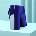 Children's quick-drying polyester swimming trunks for teenagers, high elasticity, sizes L to 5XL, fresh style pattern, one pair.