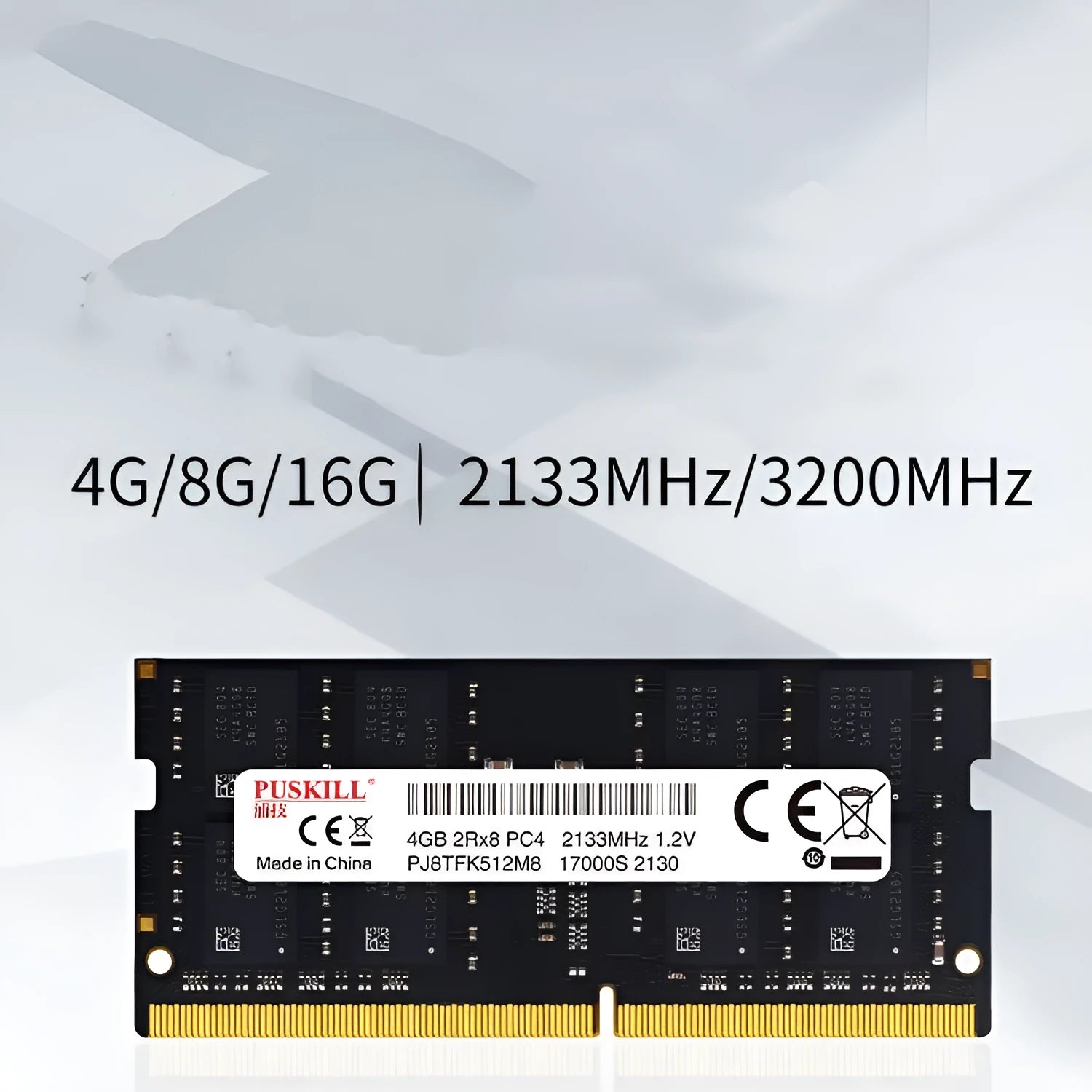DDR4 notebook memory module with 260-pin connector for laptop upgrades