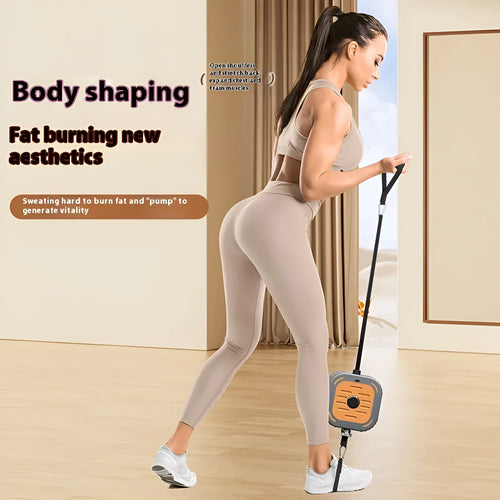 Adjustable power pump chest expander for home strength training in vibrant orange colour