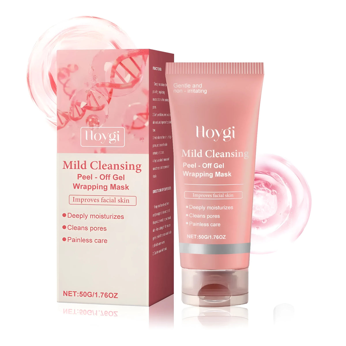 50g moisturising nourishing tearing facial mask in a pack with collagen and glycerin formula for peel-off use