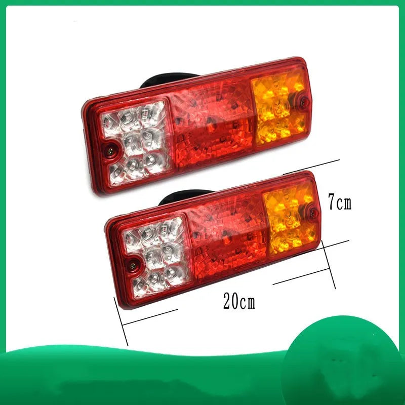 Black semi-closed electric tricycle taillight for 12V and 48-60V systems.