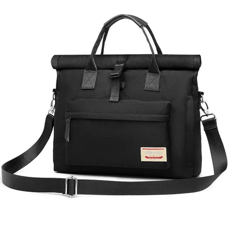 Shockproof anti-drop laptop sleeve case in waterproof nylon, shown in beige grey colour, suitable for 13 to 15.6 inch laptops.