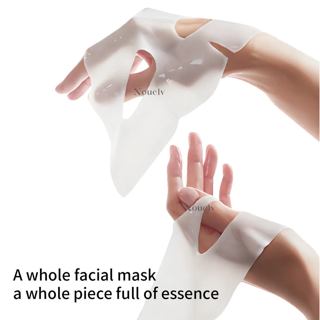 Collagen layered patch mask four-piece pack for facial skincare treatment