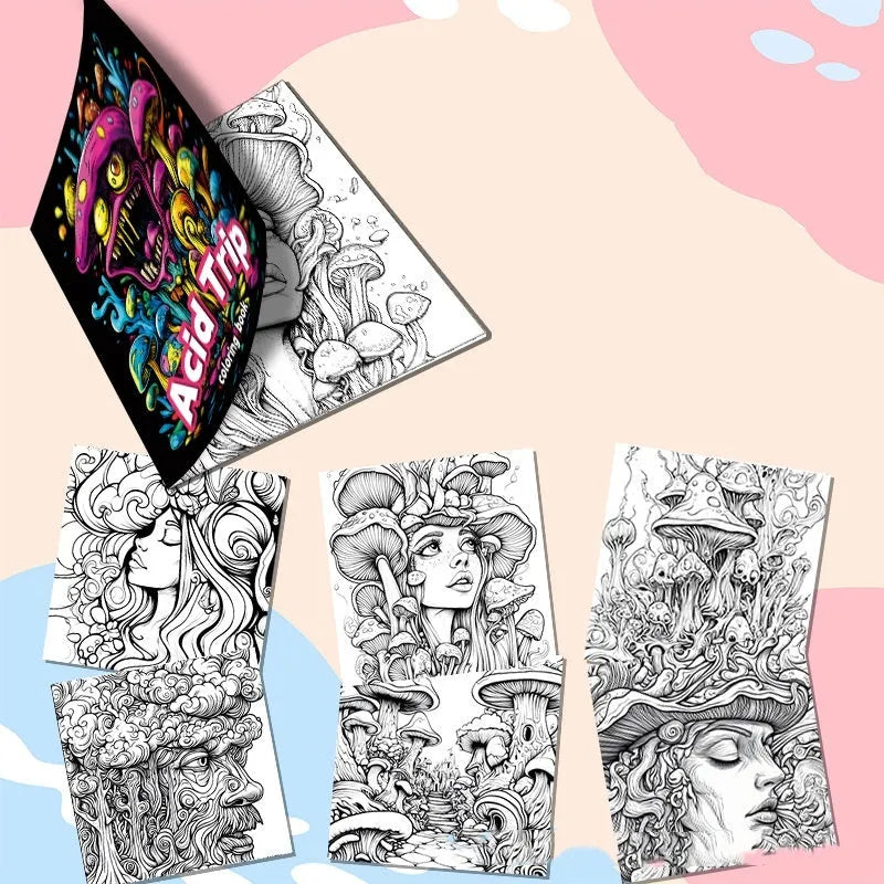 Acid tour coloured 200mm creative painting book for drawing and sketching