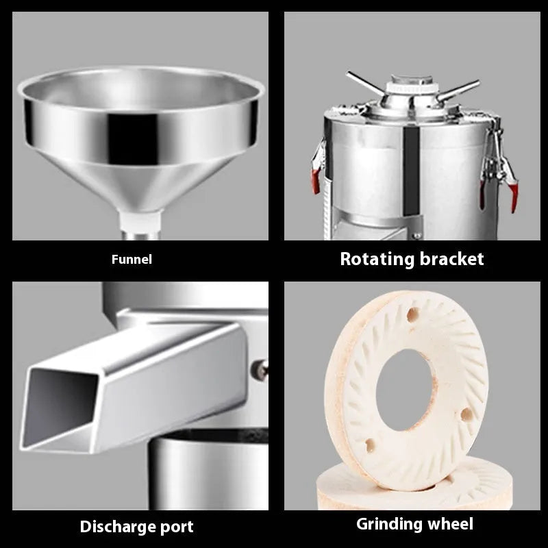 ZX-100Y electric sesame paste grinding machine with stainless steel and aluminium construction