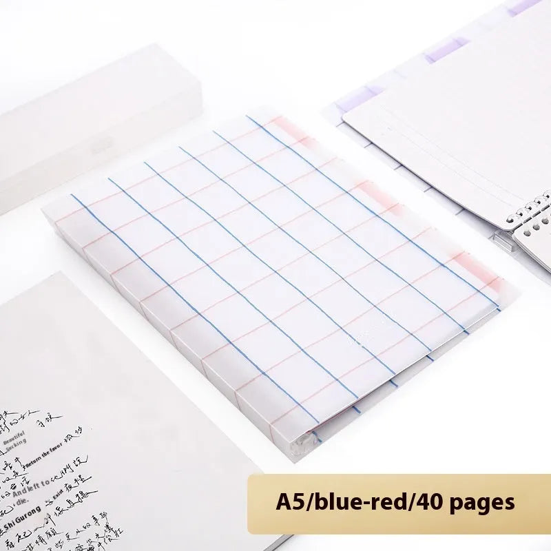 Refillable spiral notebook in A5 and B5 sizes with colourful PP cover options