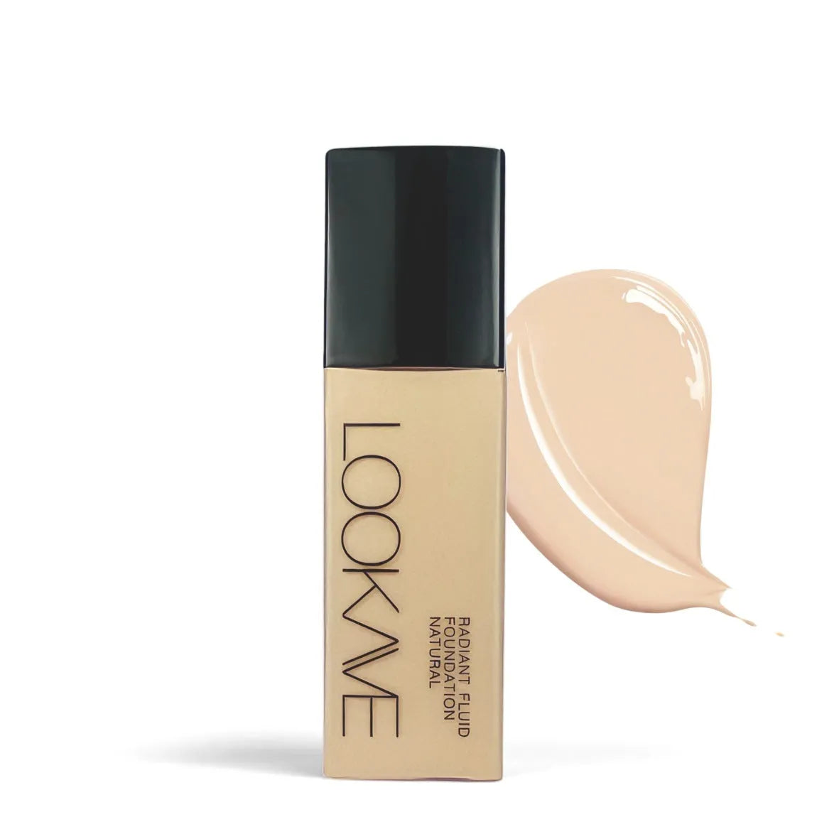 LOOKAVE matte liquid foundation bottle in 21c size with shade options LK63C-01 to LK63C-06
