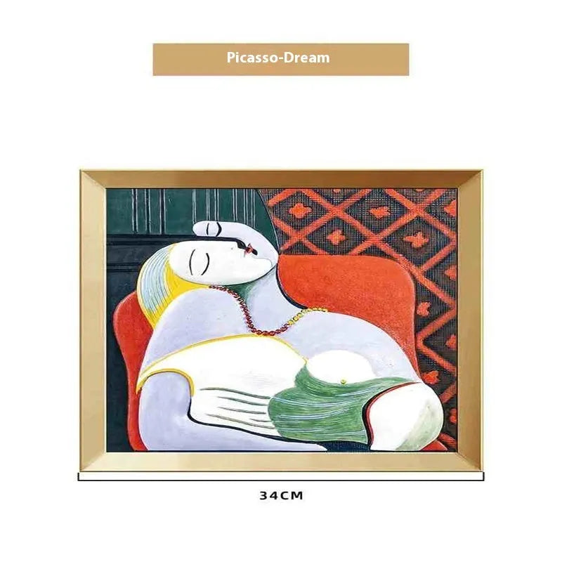 DIY oil painting kit showing epoxy pottery base, propylene pigments and brushes for creating famous art reproductions
