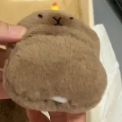Capabala capybara earphone case for AirPods Pro2 with hanging ornament and pop ring, on white background