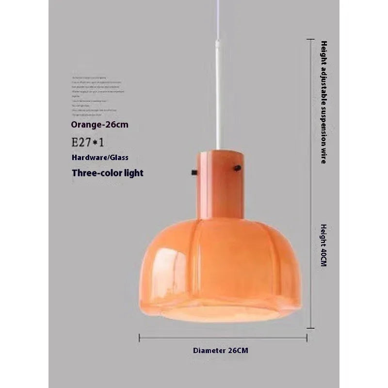 Medieval-style glass bud pendant chandelier light in a choice of six colours