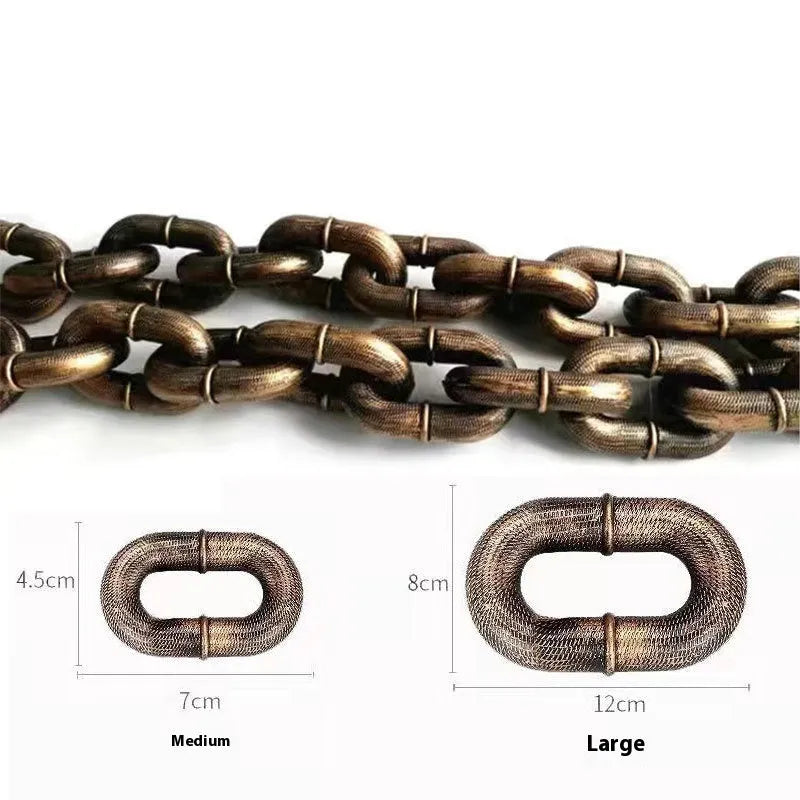 Simulation dog leash prop in bronze antique silver or black colours for video cosplay