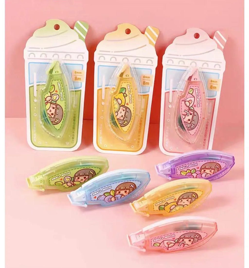 Dotting glue dispenser in a choice of peach, lemon, blueberry, butter, or grape juice colours.