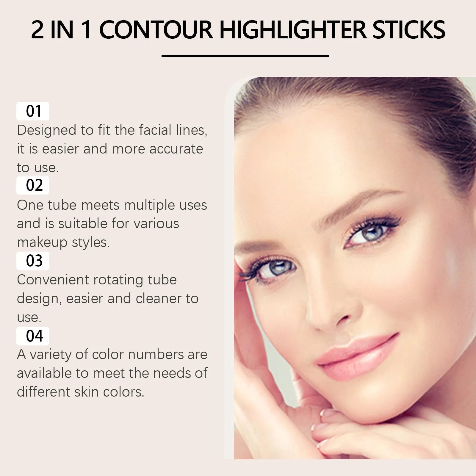 2-in-1 highlighter makeup pencil for brow outlining and repair in three brown shades