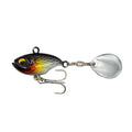 Metal sea fishing iron plate lure with rotating sequins in multiple colour options.
