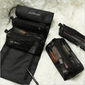 4pcs foldable cosmetic travel bag set in assorted colours made from polyester with zipper pockets
