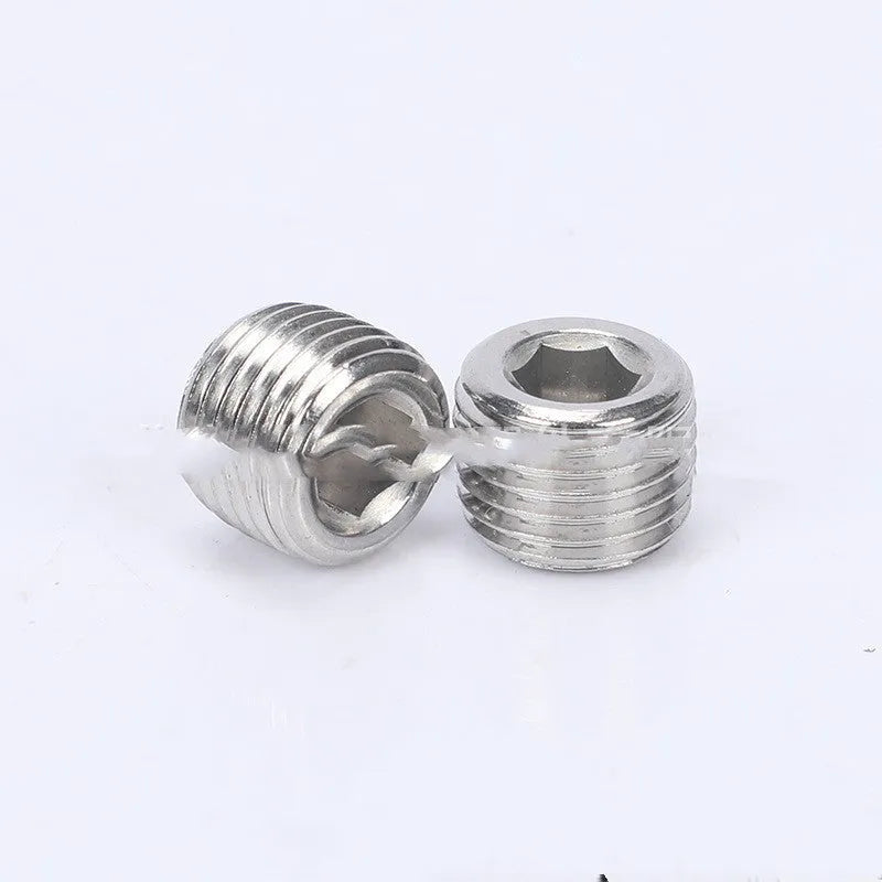 Stainless steel hexagon plug for 3/8 inch bulkhead pipe fitting